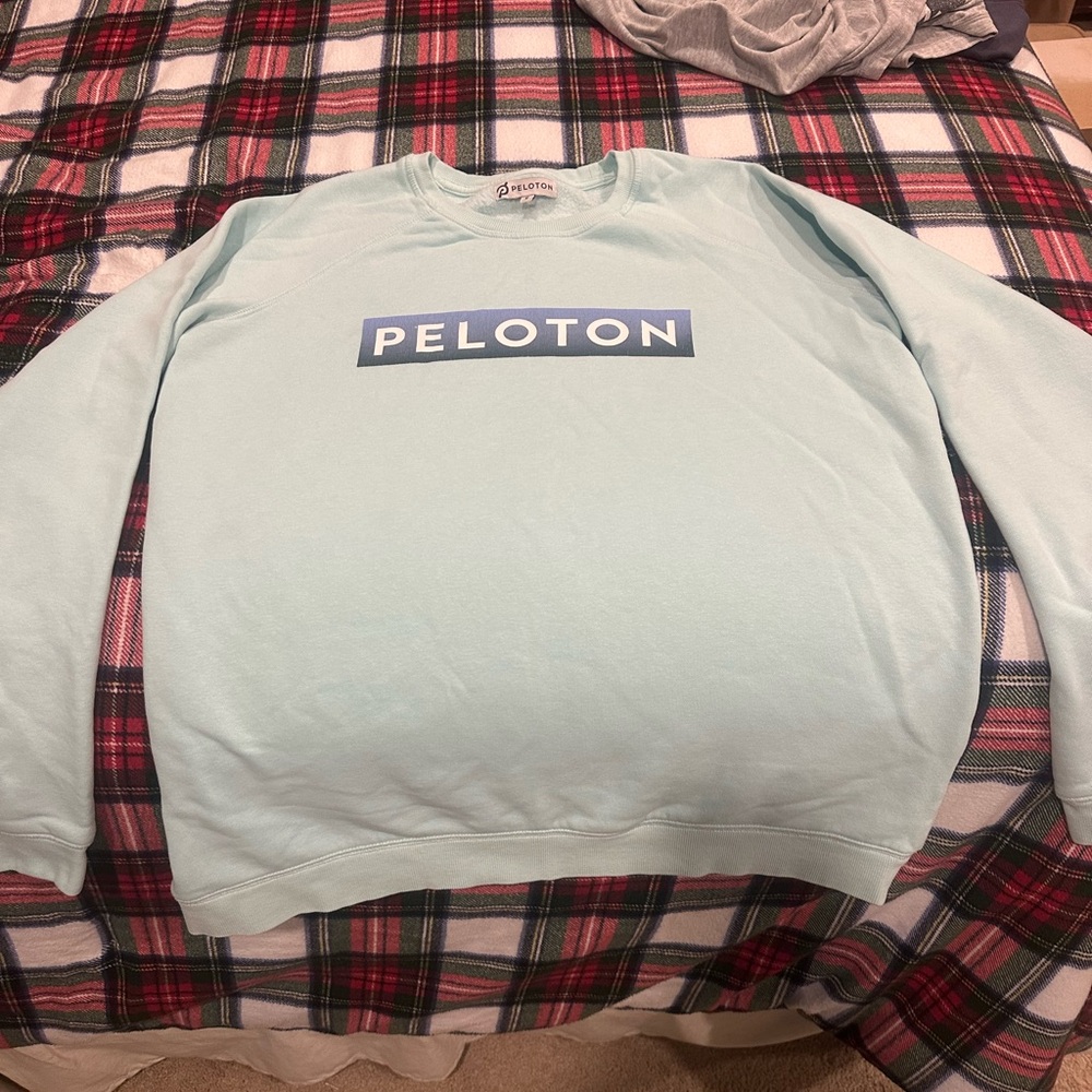 Peloton Men's Light Blue Sweater